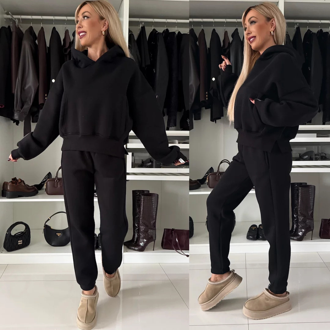 Women's Long Sleeve Hoodie and Jogger Pants Two-Piece Set