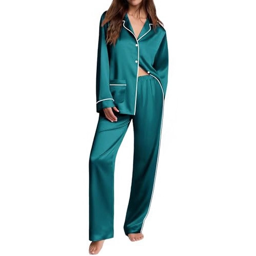 Women's Cuban Collar Long Sleeve Shirt Set