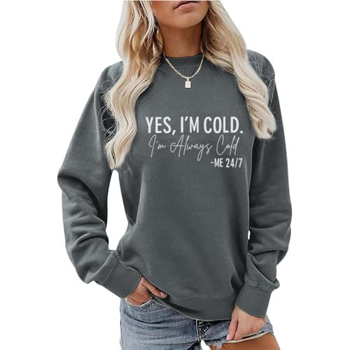Women's Cold Letter Print Crewneck Sweatshirt