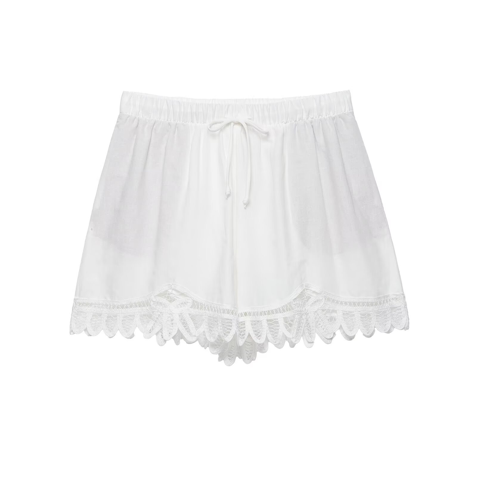 Women's French Vacation Hollow Embroidered Loose Two-Piece Set