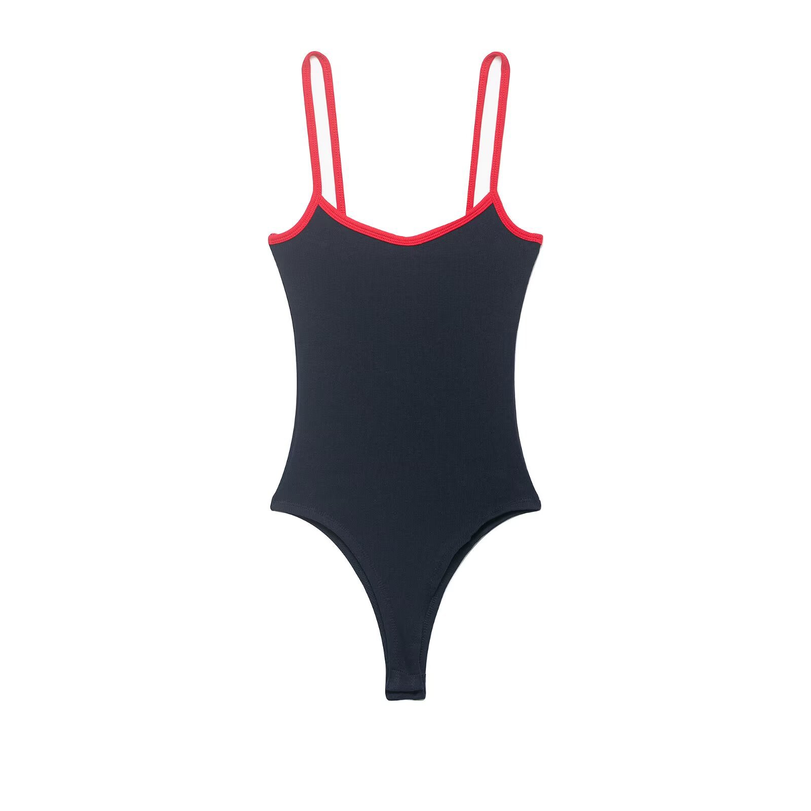 Color-Block Open-Back One-Piece Swimsuit