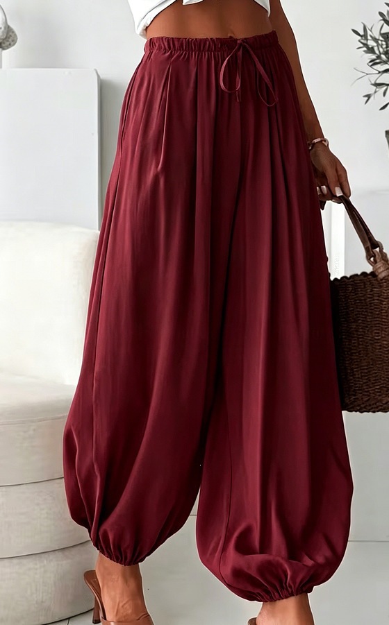 Women's Summer Drawstring Jogger Pants Relaxed Fit Lightweight