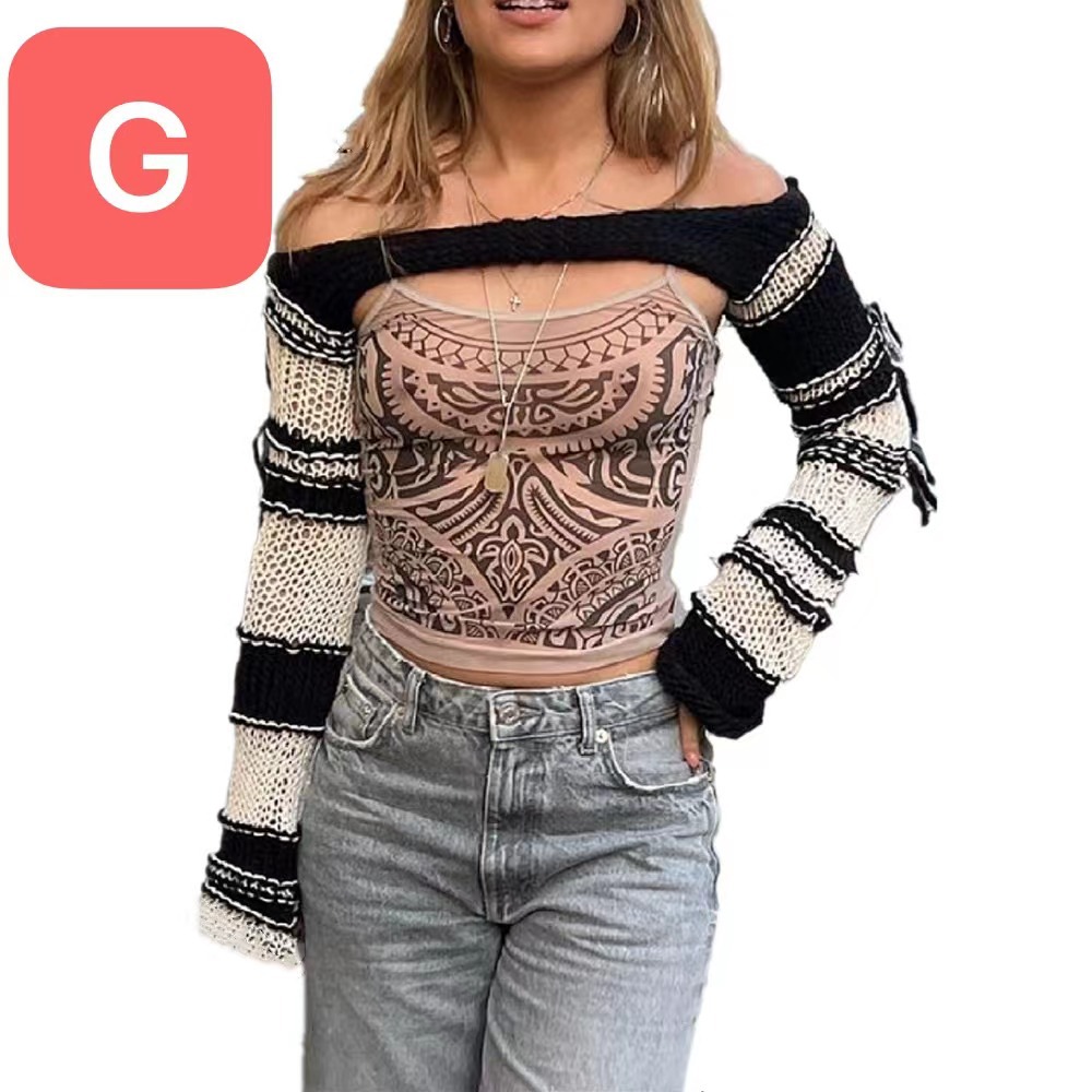 Women's Open-Knit Long-Sleeve Shrug