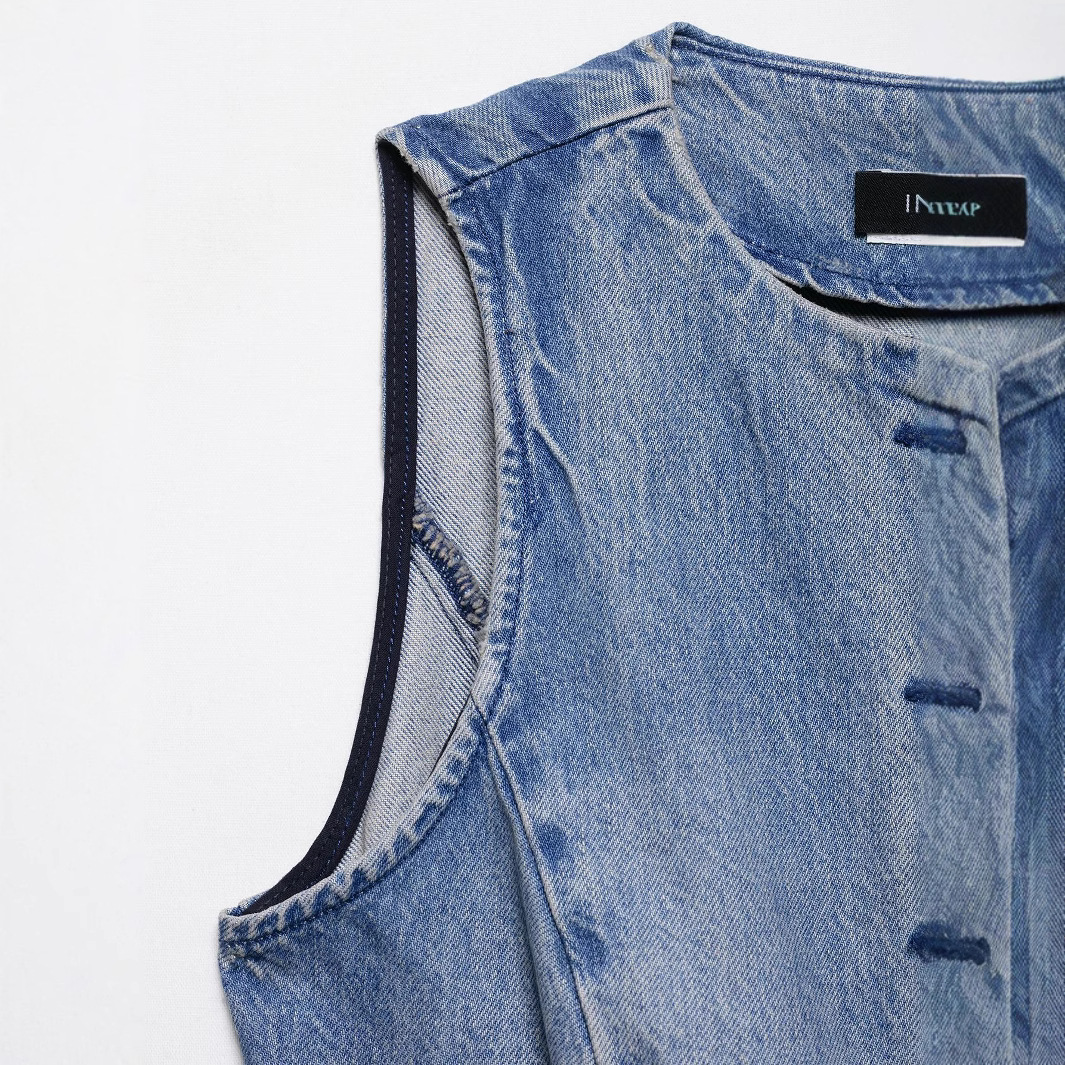 Women's Denim Vest and Pants Set Casual Streetwear