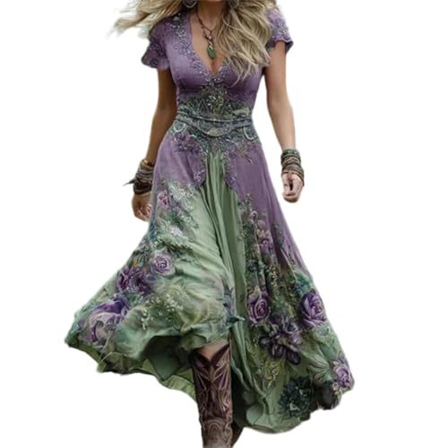 Women's Floral Print Ruched Bodycon Midi Dress