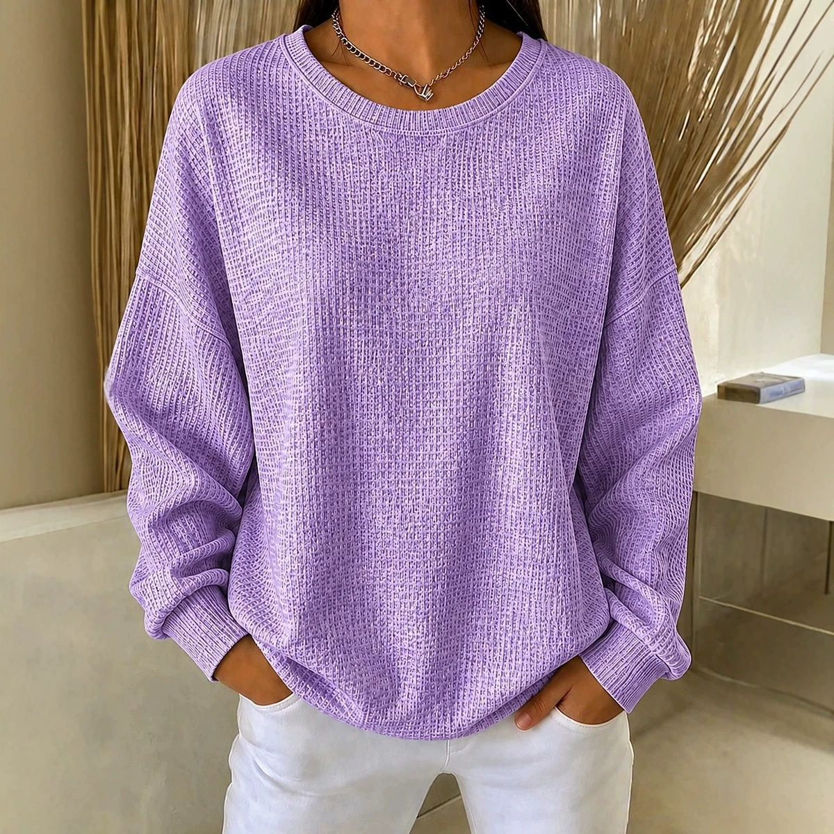 Women's Minimalist Elegant Printed Casual Sweatshirt