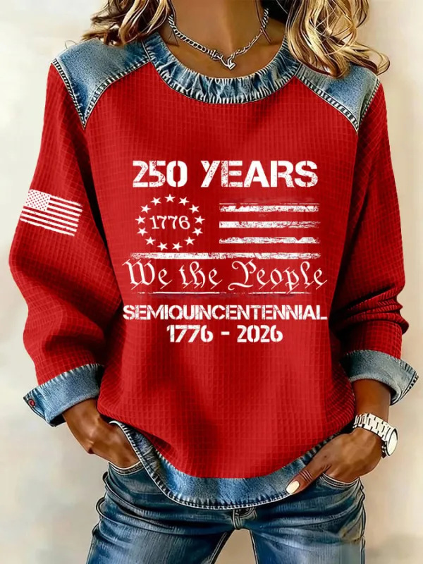 Women's Letter Print Crewneck Sweatshirt Casual Pullover