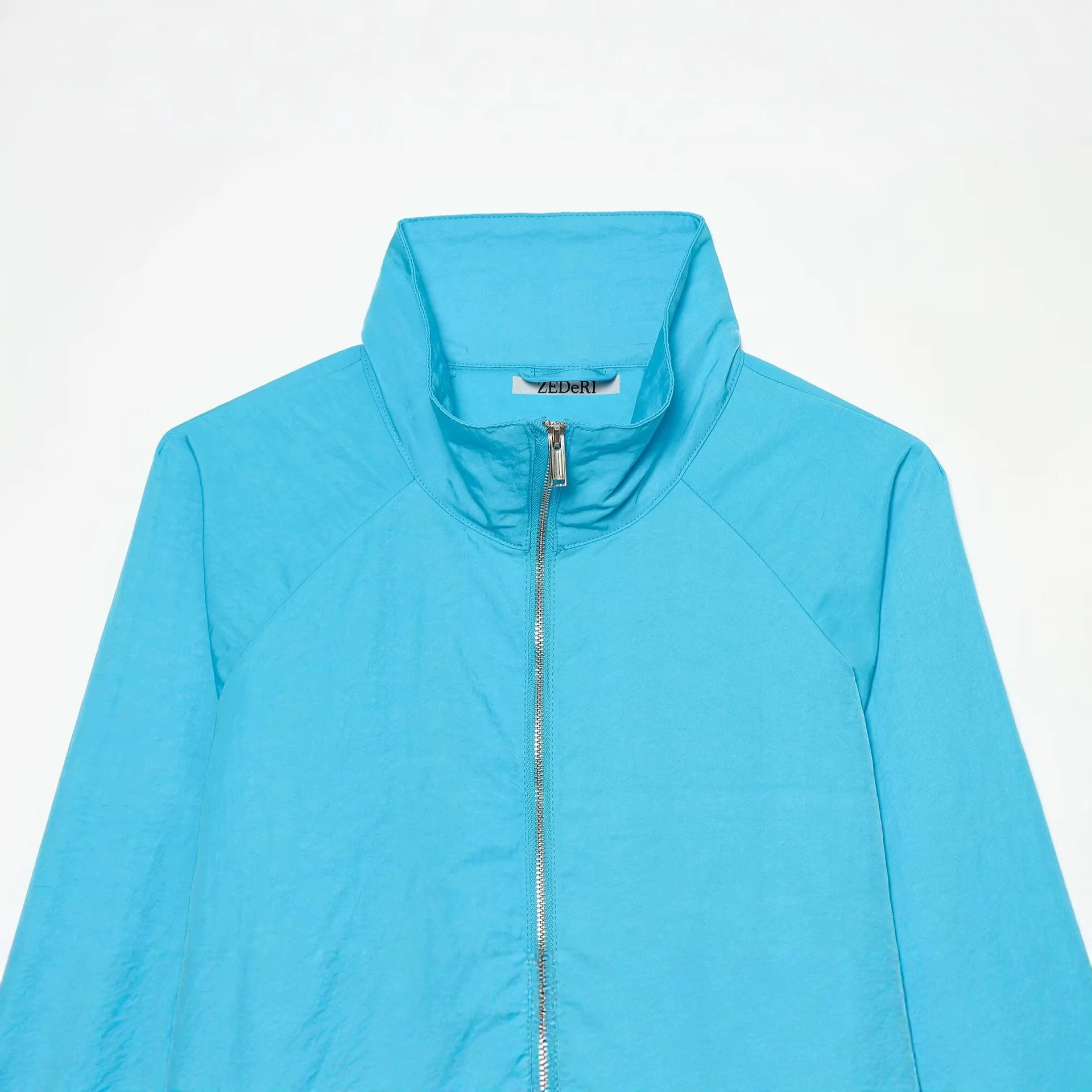 Women's Stand Collar Solid Color Casual Jacket
