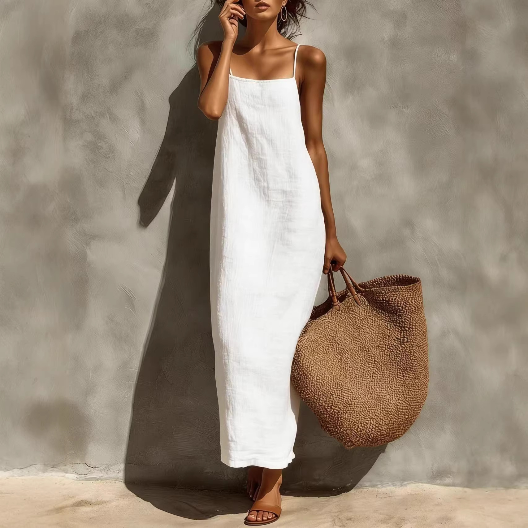 Bohemian Square Neck Cami Dress