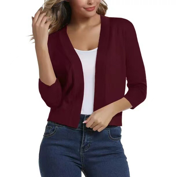 Women's Elegant Short Knit Cardigan Sweater
