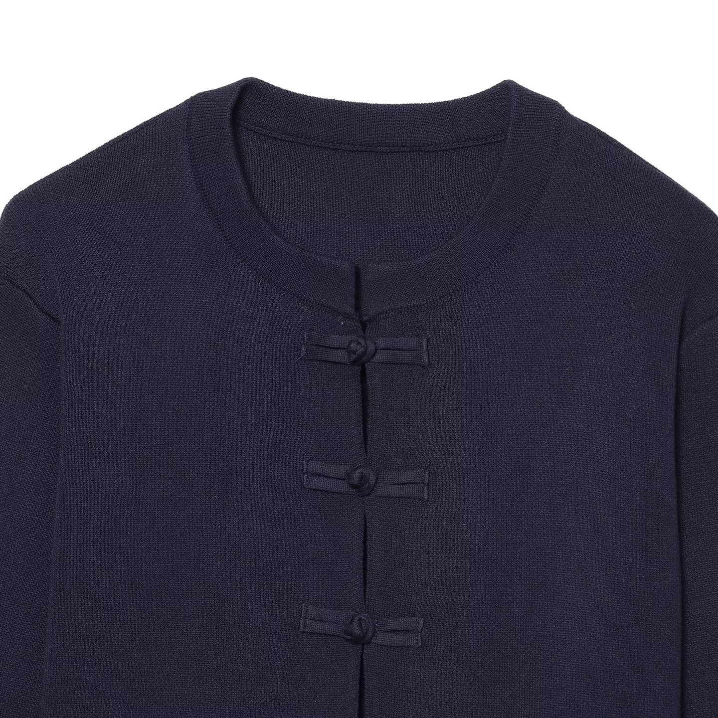 Women's Loose Knit Cardigan with Knot Button Detail