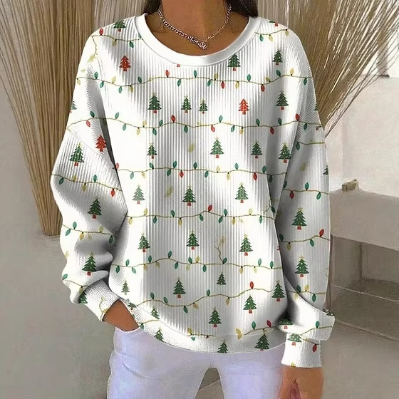 Women's Animal Wine Glass Paw Print Heart Print Crewneck Sweatshirt