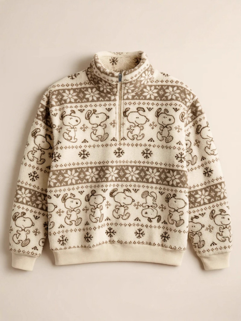 Women's Winter Half-Zip Fleece Pullover Sweatshirt with Half Turtleneck