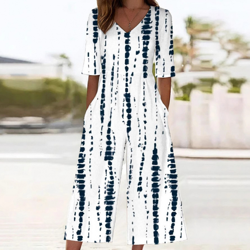 Floral Print Wide-Leg Jumpsuit with Sleeves
