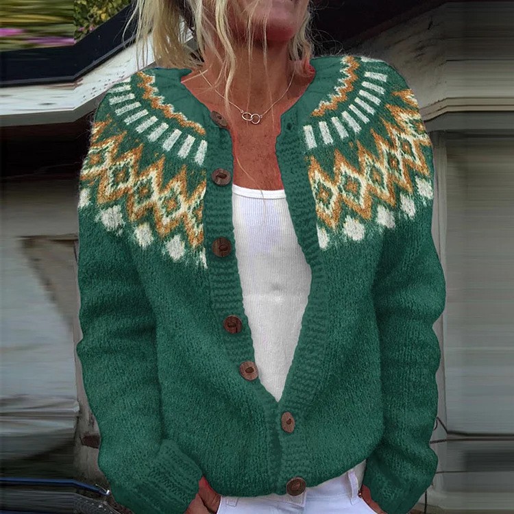 Women's Colorblock Open-Front Cardigan Sweater