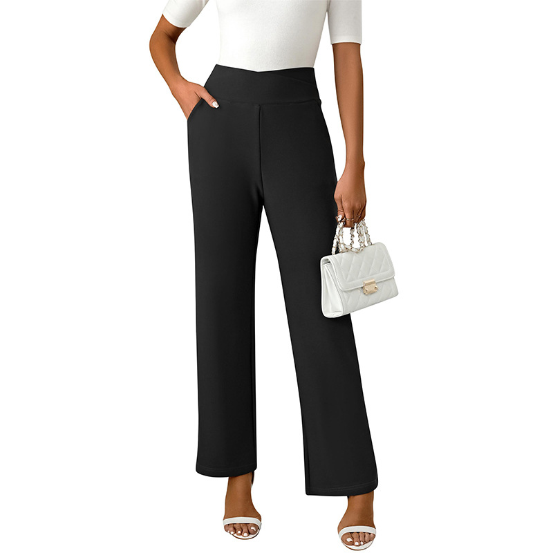 Women's High Waist Straight Leg Stretch Flare Pants