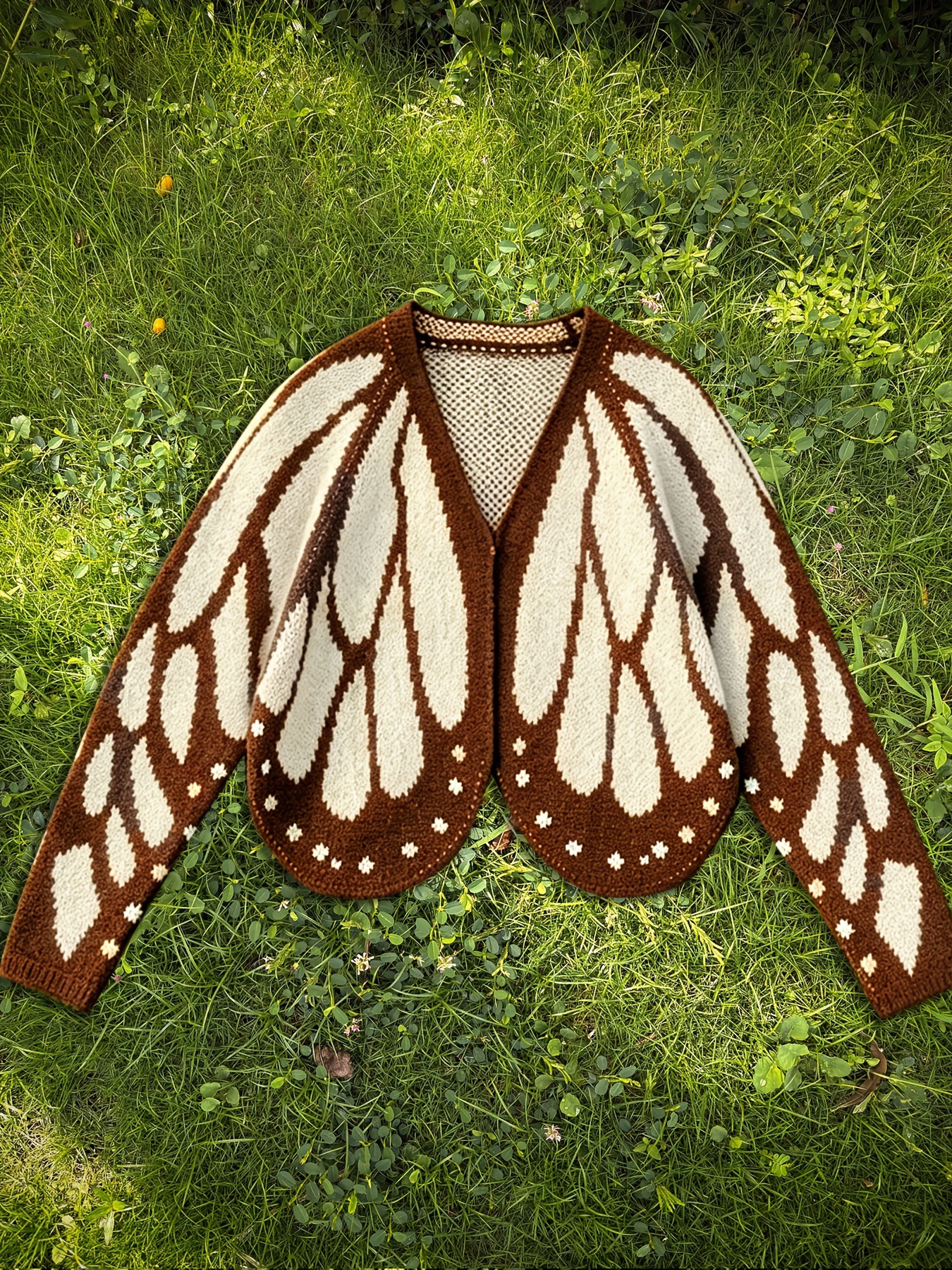 Butterfly Crochet Knit Cardigan Shawl