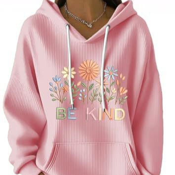 Women's Floral Print Casual Hoodie