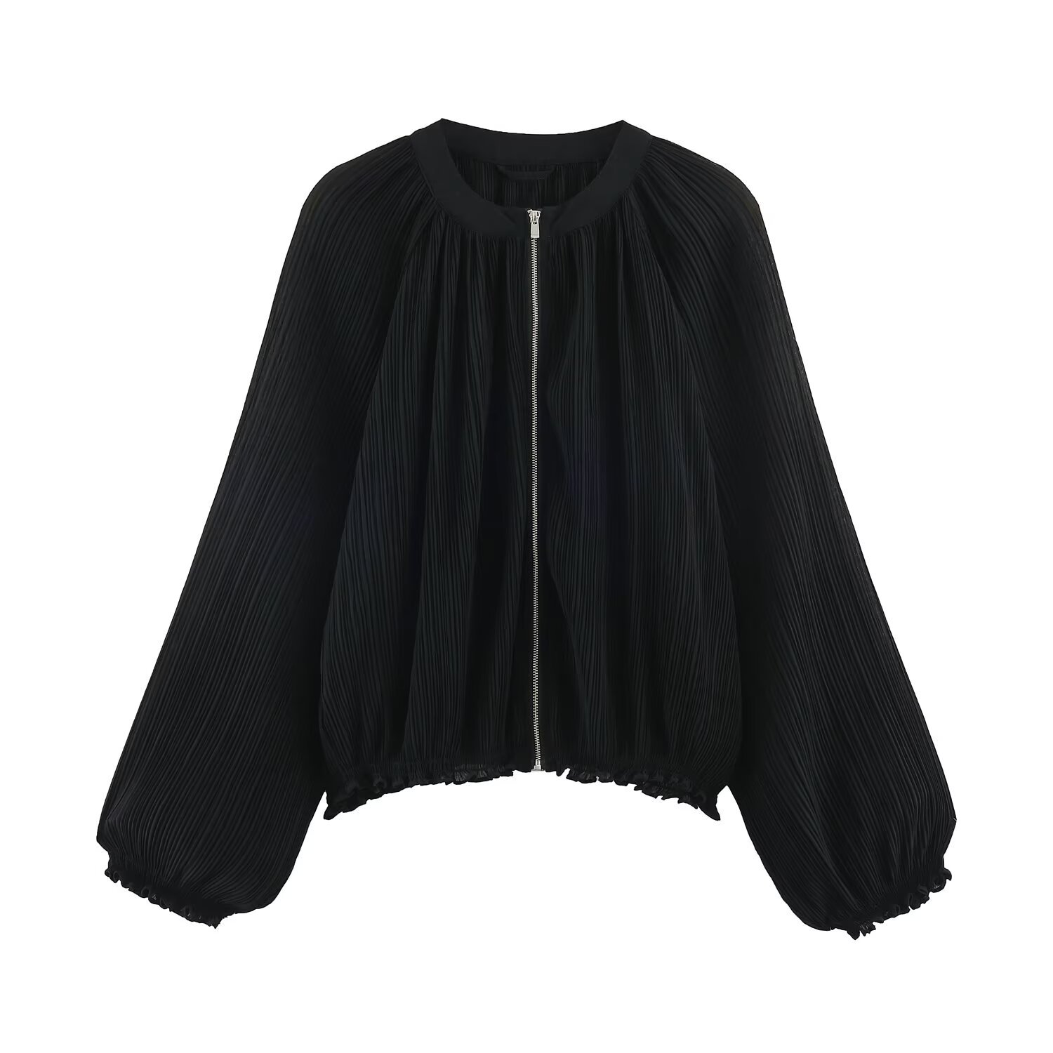 Women's Ruched Layered Decorative Coat