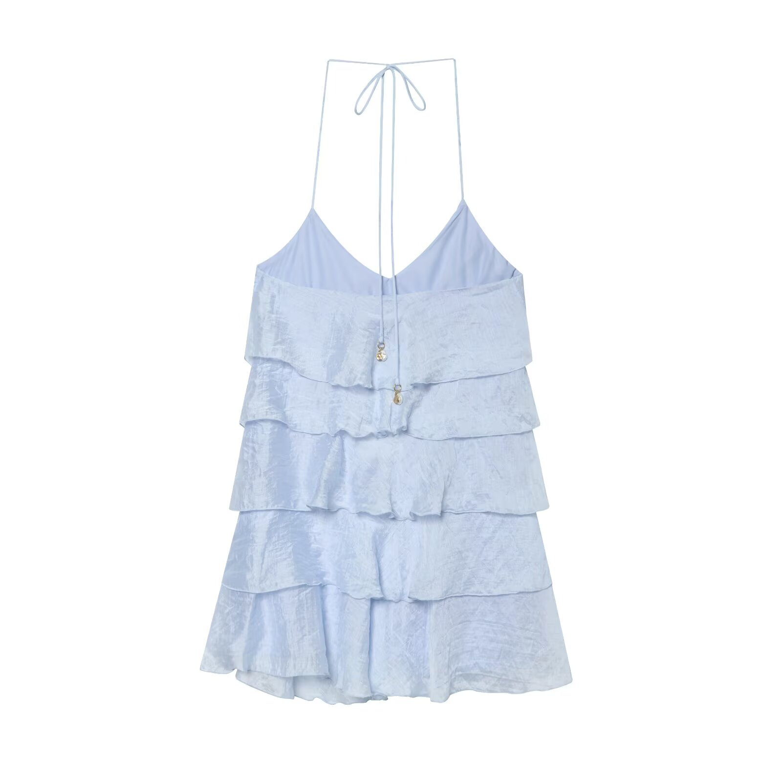 Women's Asymmetric Halter Neck Dress Solid Color Slim Fit