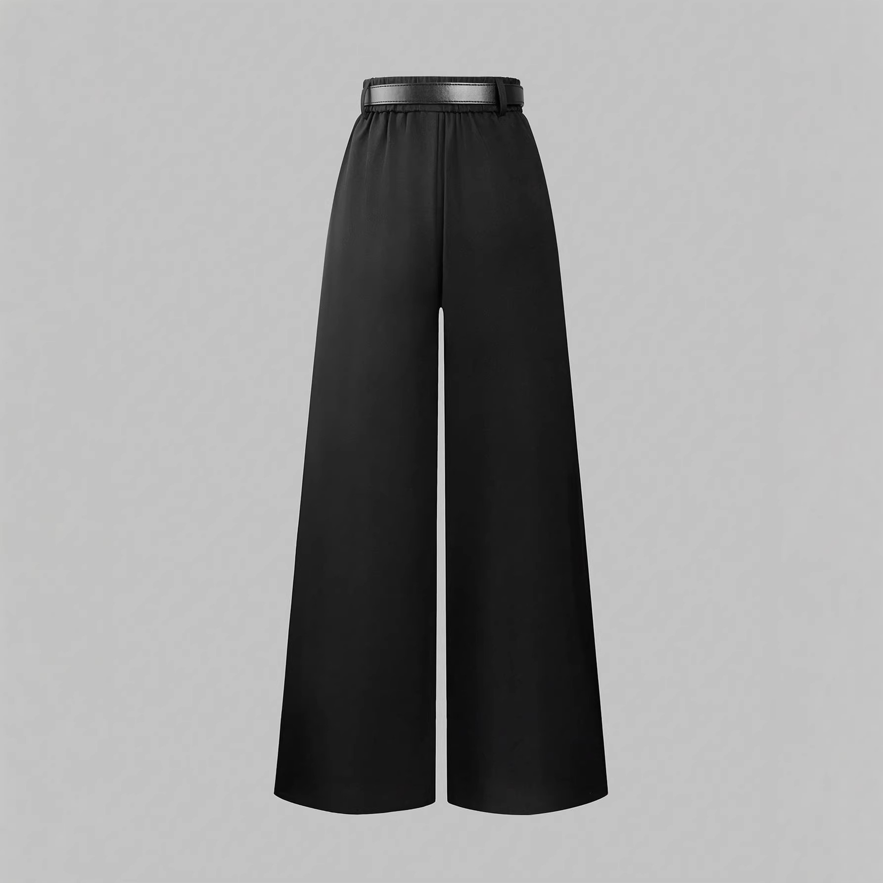 High-Waisted Wide-Leg Pleated Tailored Pants