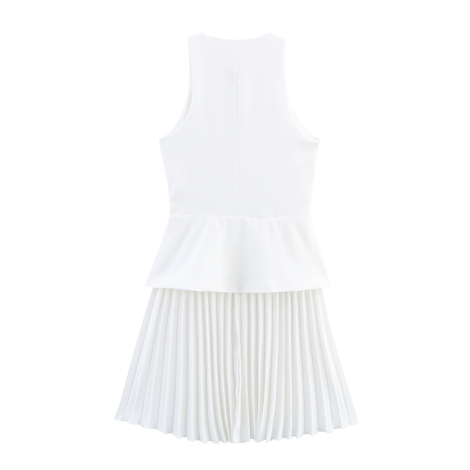 Women's Spliced Mini Dress V-Neck Sleeveless A-Line