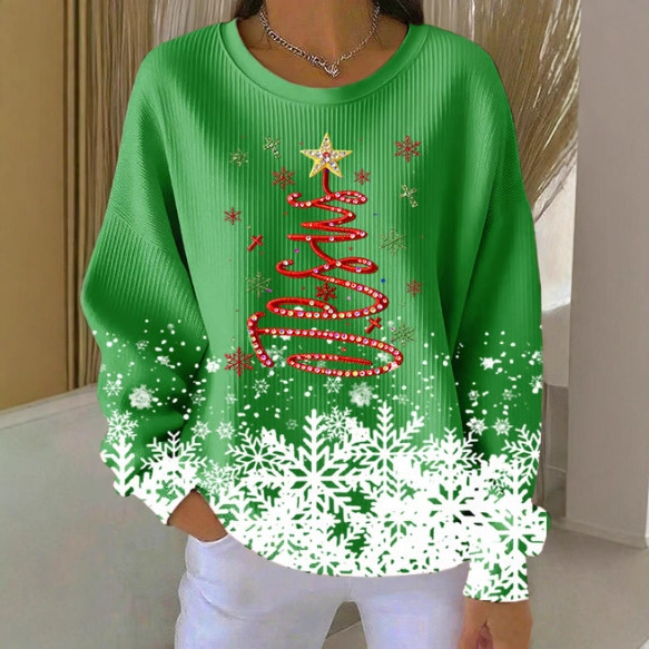 Christmas Pullover Women's Sweatshirt Oversized Crewneck