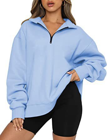 Women's Half-Zip Fleece-Lined Pullover Sweatshirt