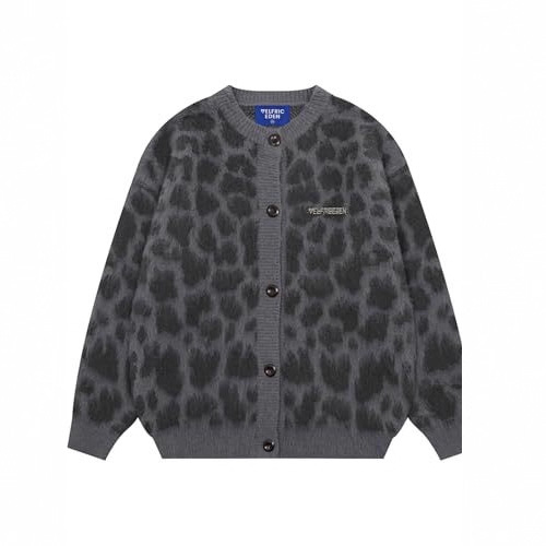 Women's Leopard Print Button-Down Cardigan Sweater