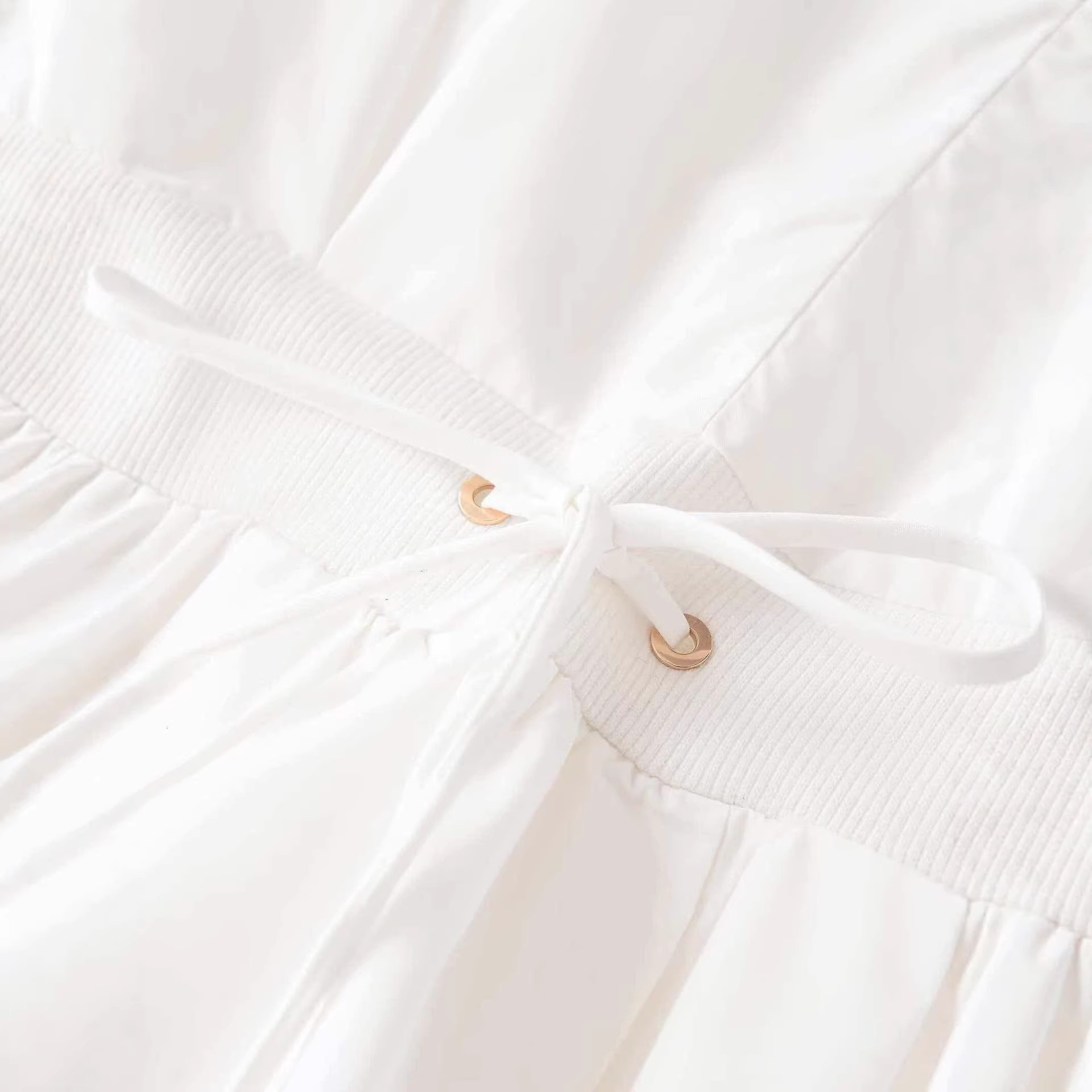 Minimalist V-Neck Poplin Mini Dress
