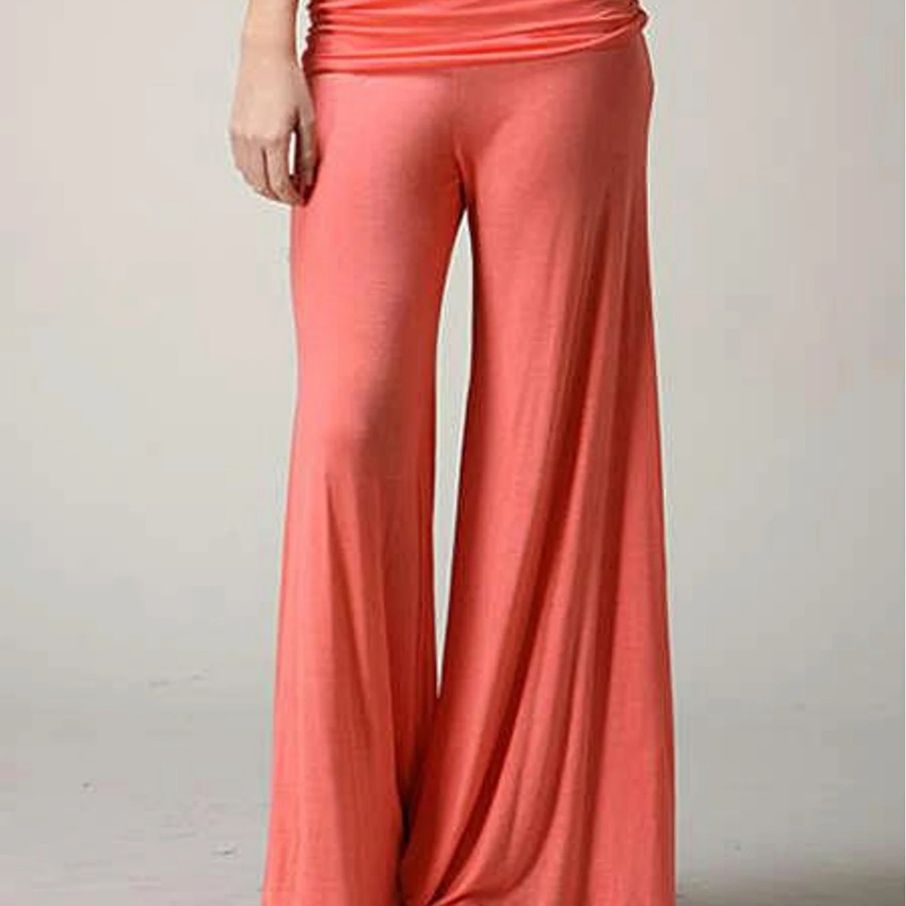 Wide-Leg Flared Casual Yoga Pants Solid Color Loose Fit