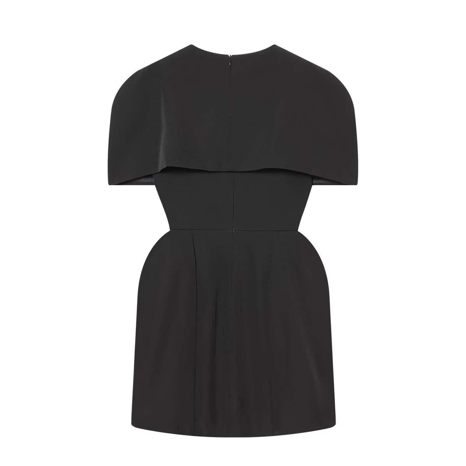 Women's Slimming Cape-Style Cutout Dress Short Sleeve High Waist