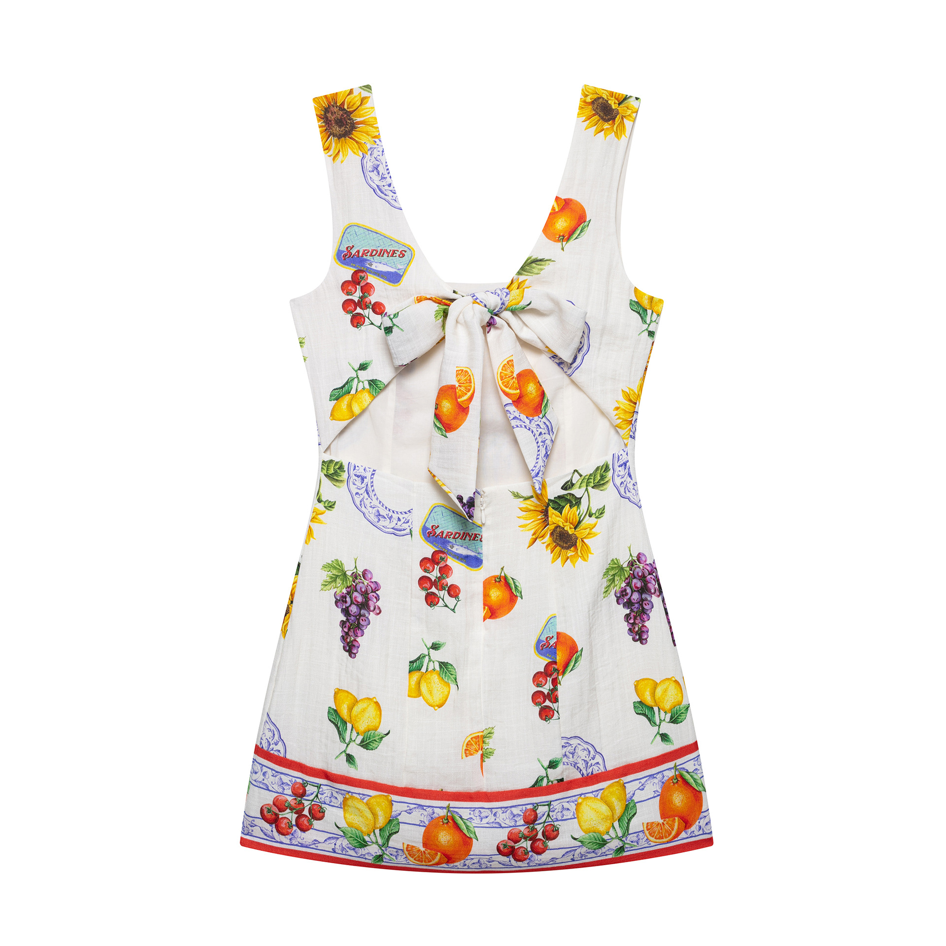 Women's Printed Short Waist-Cinching Dress