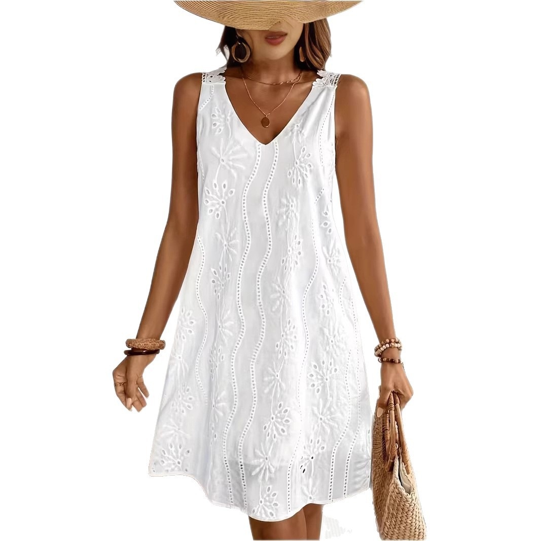 Elegant Sleeveless Solid Midi Dress