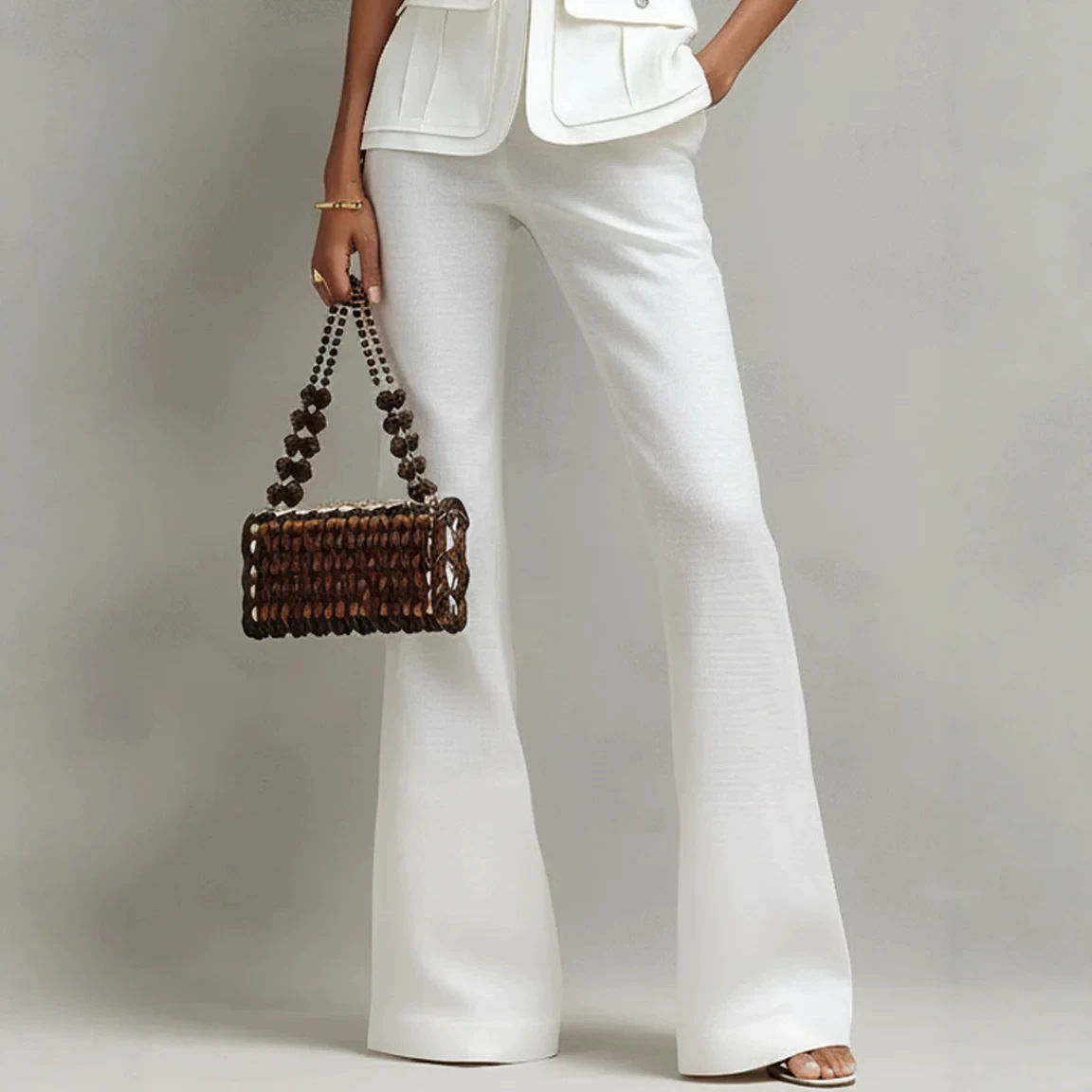 Women's Sleeveless High-Waist Minimalist Two-Piece Set