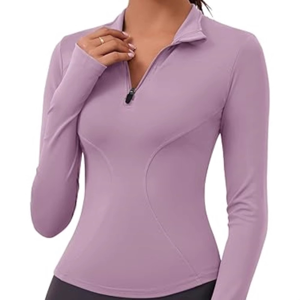Women's Slim Fit Long Sleeve Zip-Up Solid Color Hoodie