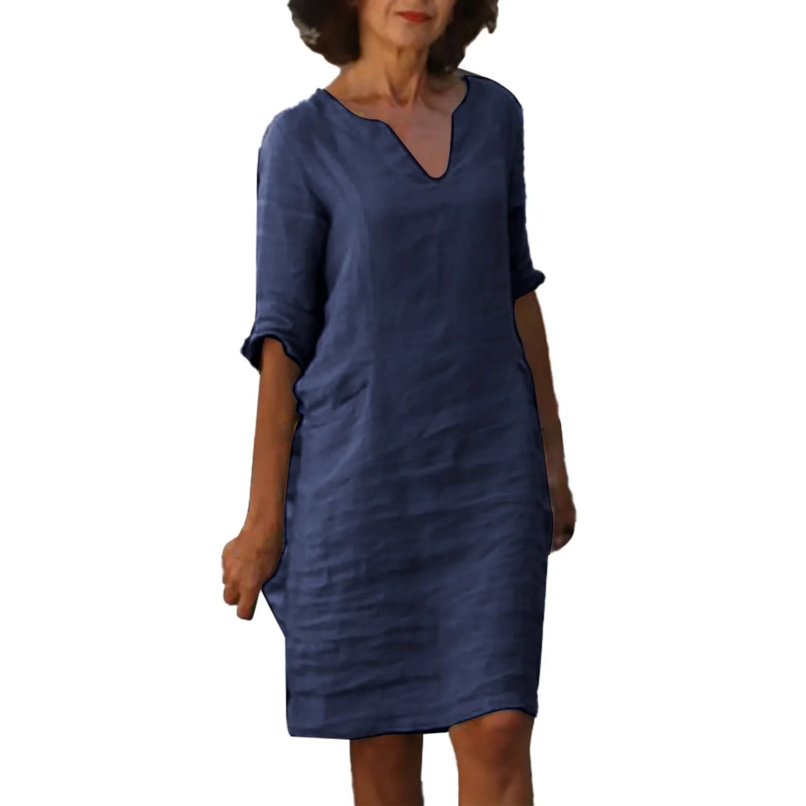 Women's Minimalist Solid Color Casual Dress