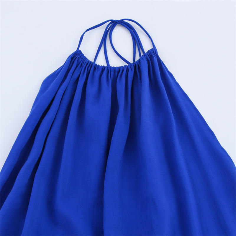 Draped Halter Neck Midi Dress