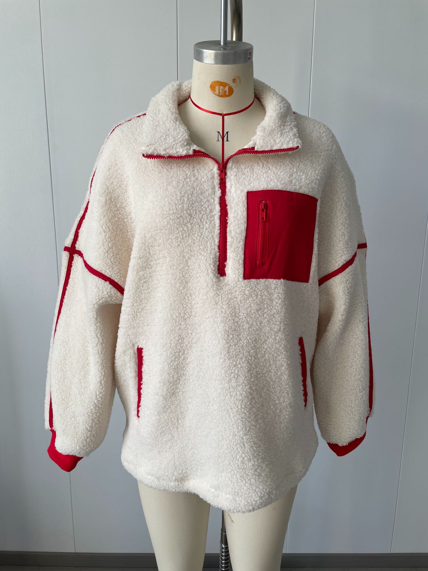 Women's Half-Turtleneck Drawstring Cropped Sweatshirt