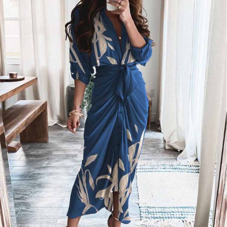Women's Summer Tie-Waist Long Dress