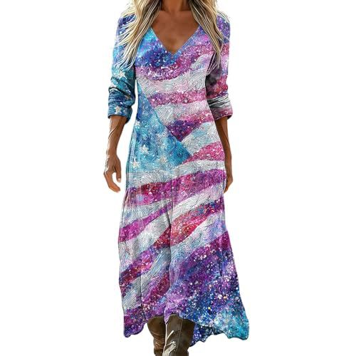 Women's Striped Floral Print Ruched Midi Dress