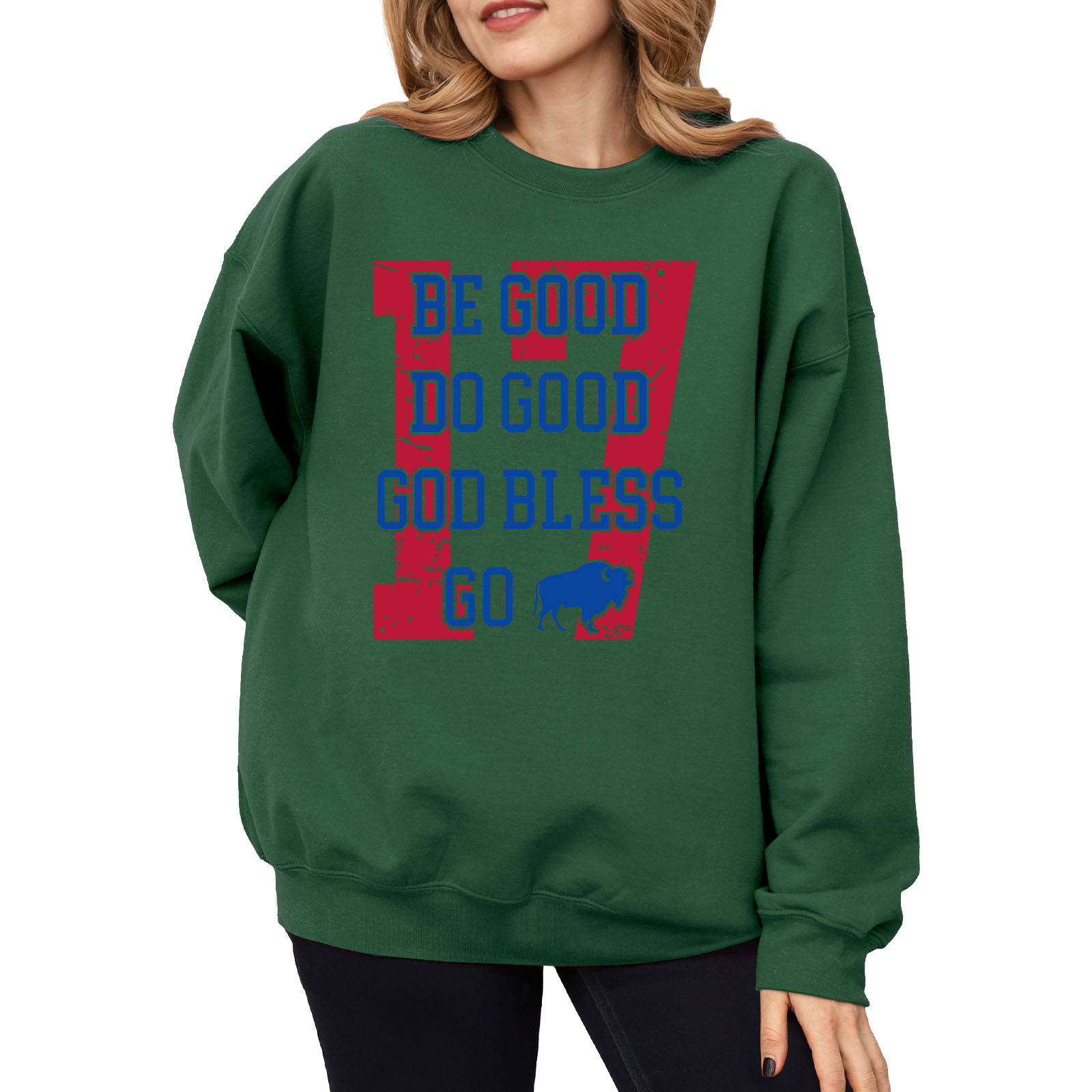 Women's Letter Print Crewneck Sweatshirt