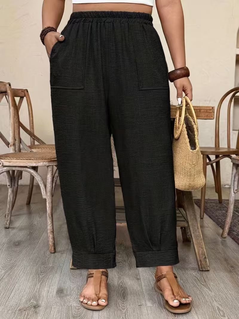 Women's Casual Loose Wide-Leg Carrot Pants Plus Size