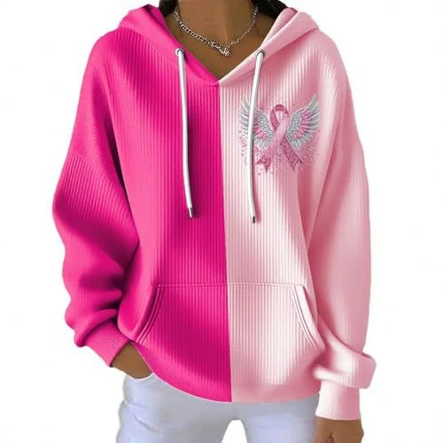 Women's Ribbon Wing Colorblock Print Casual Sweatshirt