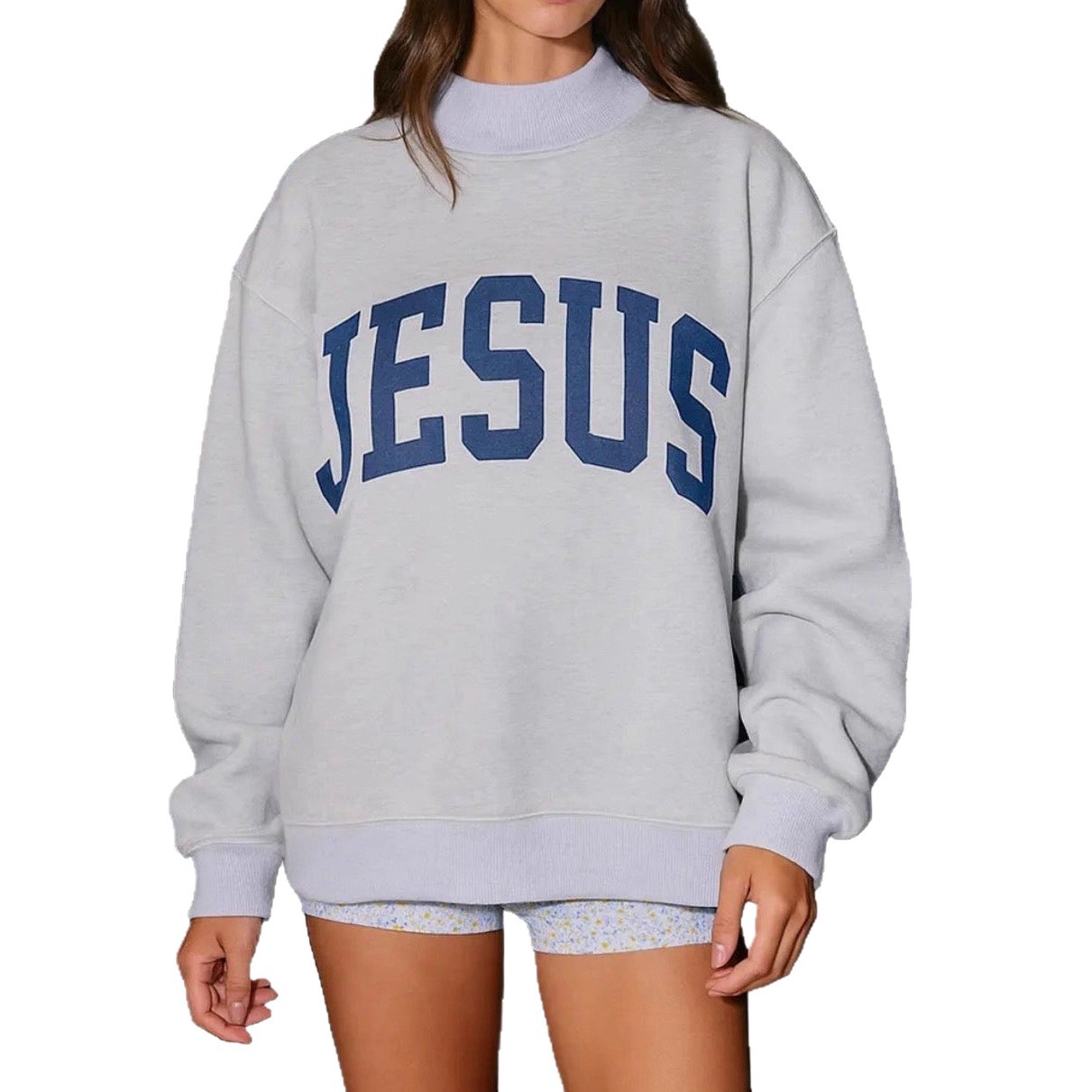 Women's Letter Print Crewneck Long Sleeve Loose Fit Sweatshirt