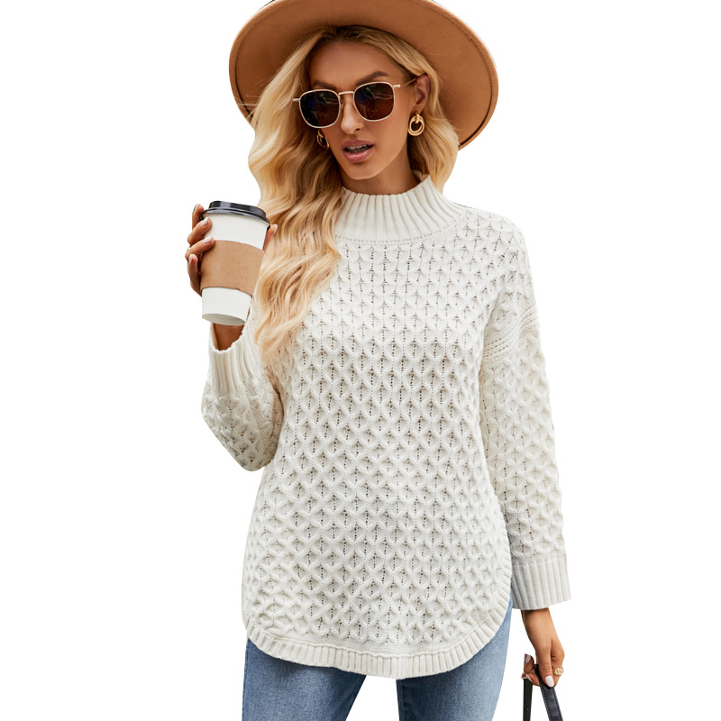 Women's Loose Fit Knit Sweater Casual Pullover