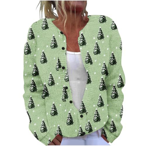 Women's Floral Leaf Print Button Cardigan Sweater