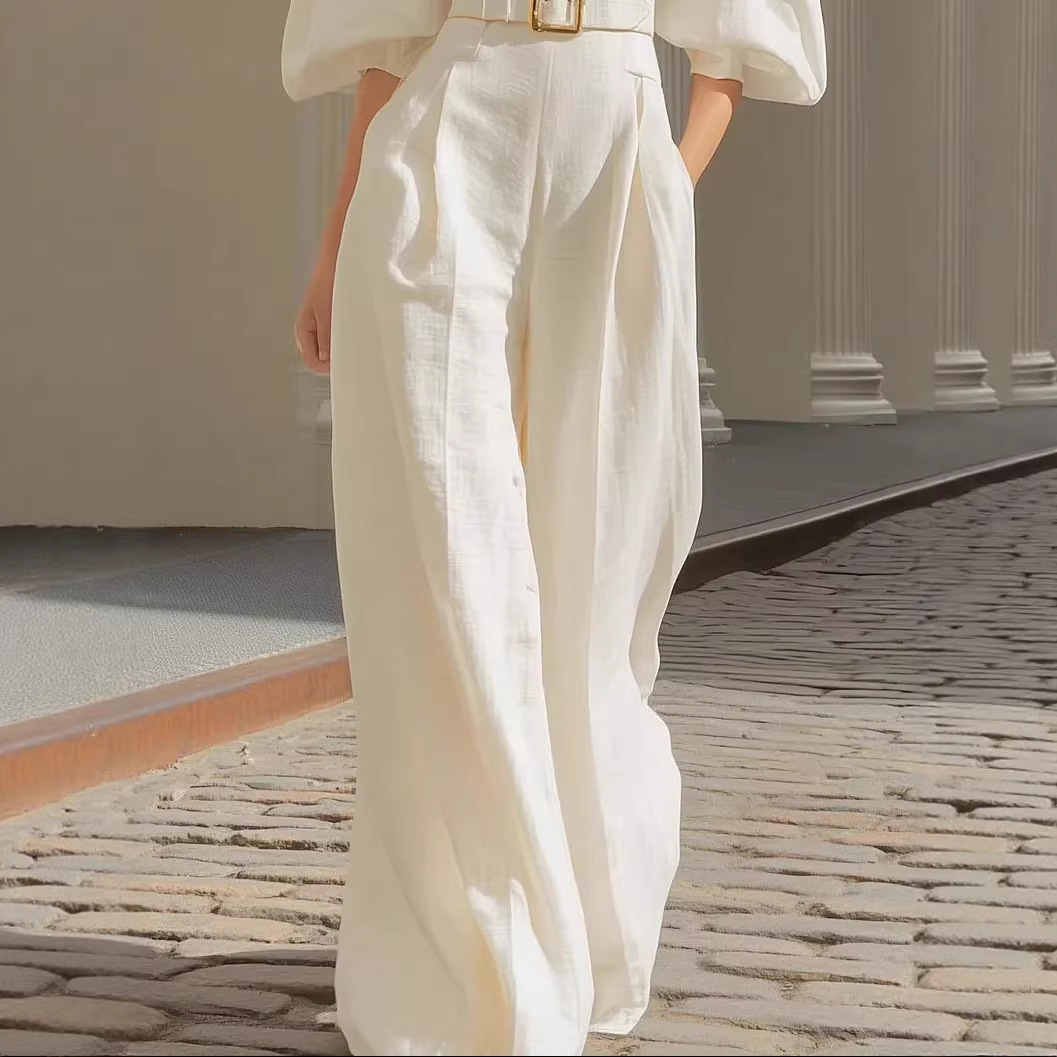 Solid V-Neck Half-Sleeve Belted Jumpsuit with Pockets