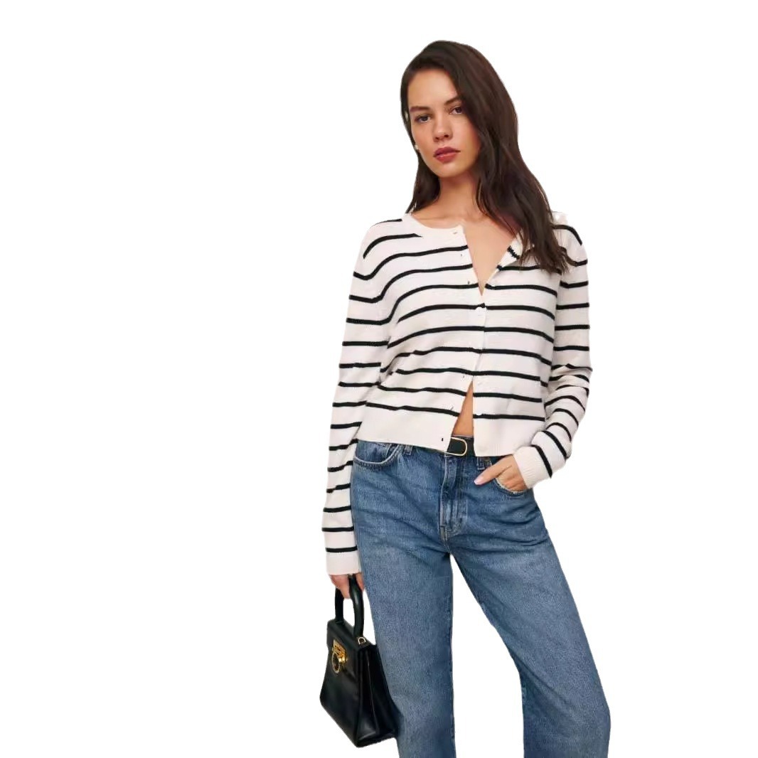 Women's Long Sleeve Button-Up Knit Cardigan