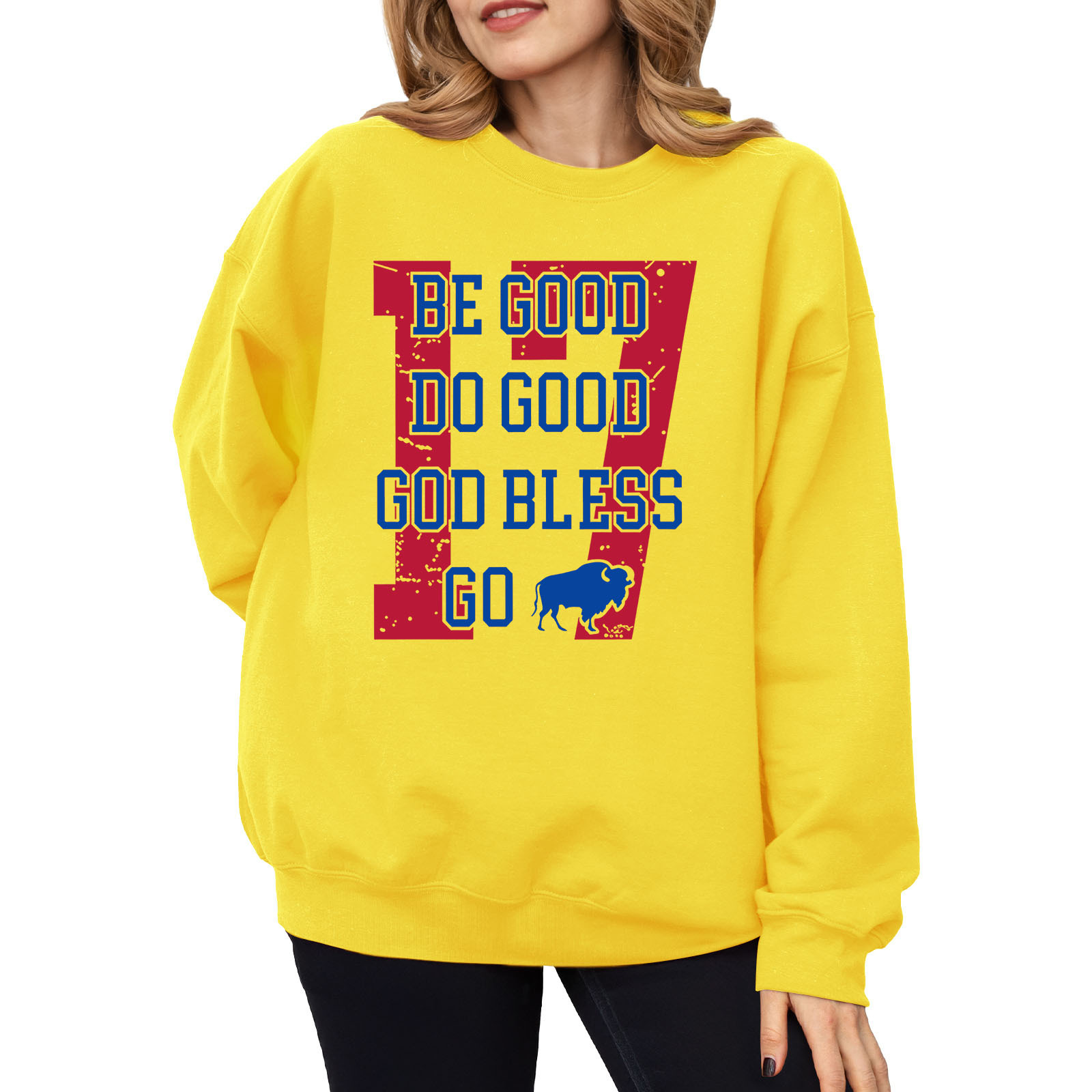 Women's Letter Print Crewneck Sweatshirt